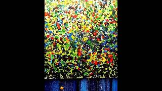 Abstract wildflowers painting