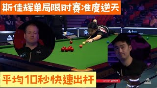 斯佳輝單局限時賽準度逆天，平均10秒快速出桿，觀眾吶喊尖叫#snooker #snookerhq #斯诺克 #pool #台球