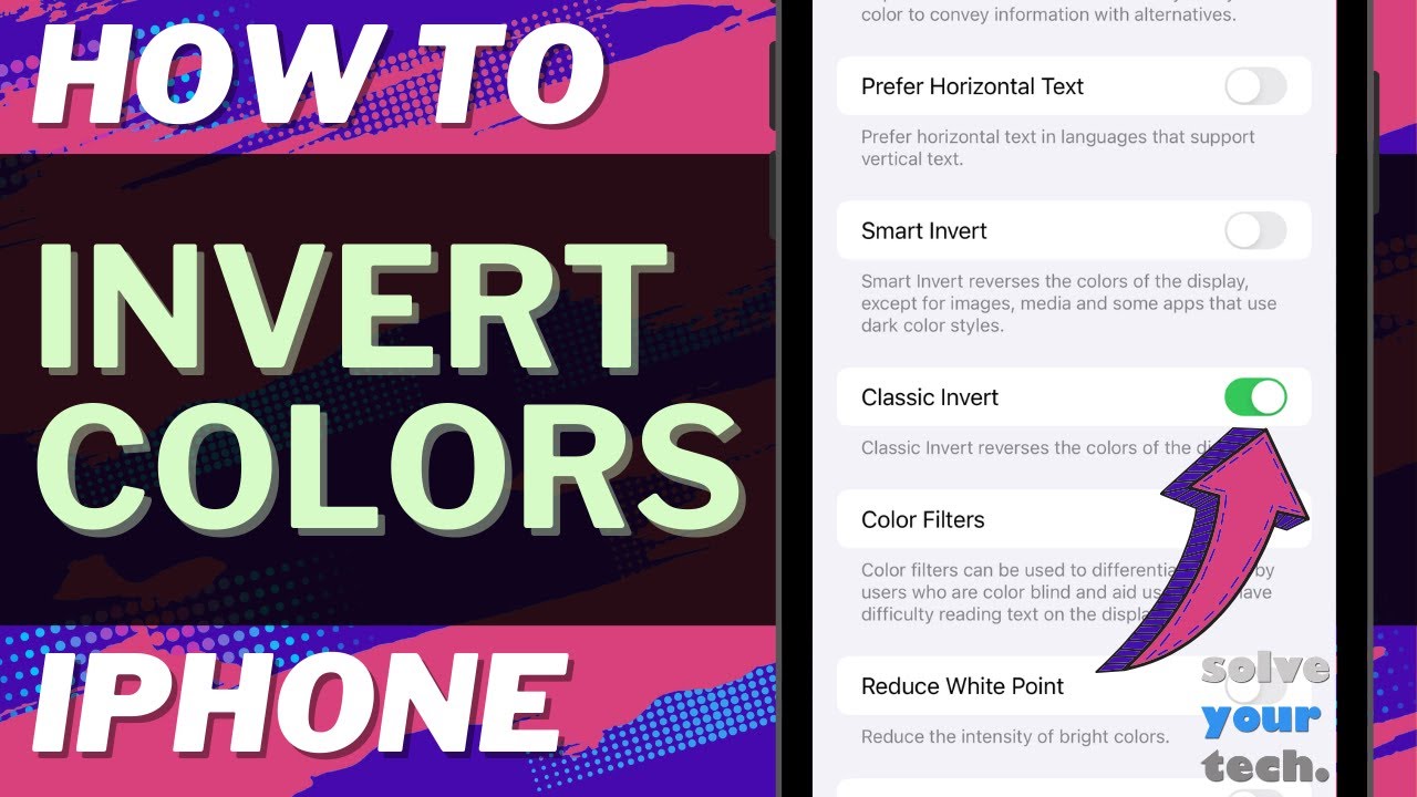 Ios 17 How To Invert Colors On Iphone Youtube Ios 17 How To Invert Colors On Iphone Youtube