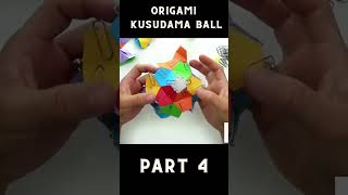 Origami Kusudama Ball Tutorial 🌸🔮 How to Fold a Beautiful Paper Sphere Part 4