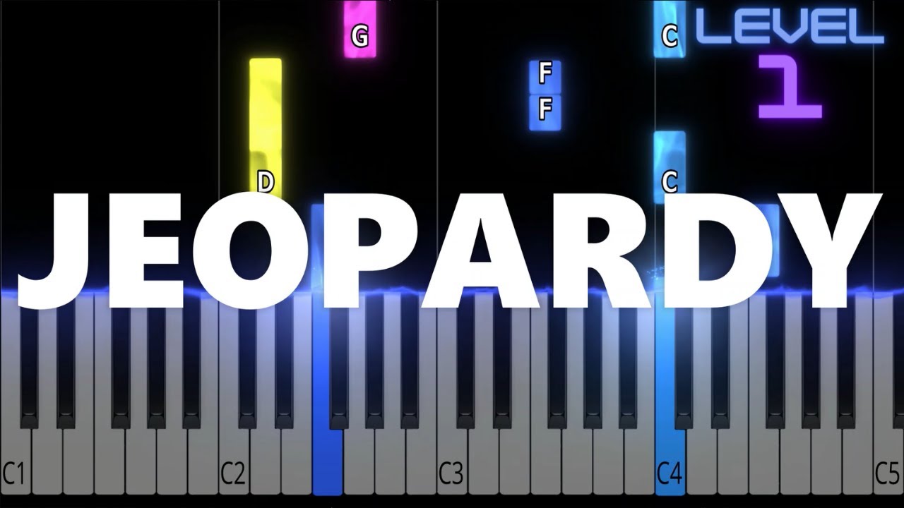 Jeopardy Theme Easy Piano Tutorial Youtube