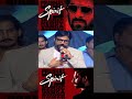 director sandeep reddy vanga about spirit movie prabhas spirit telugu movies