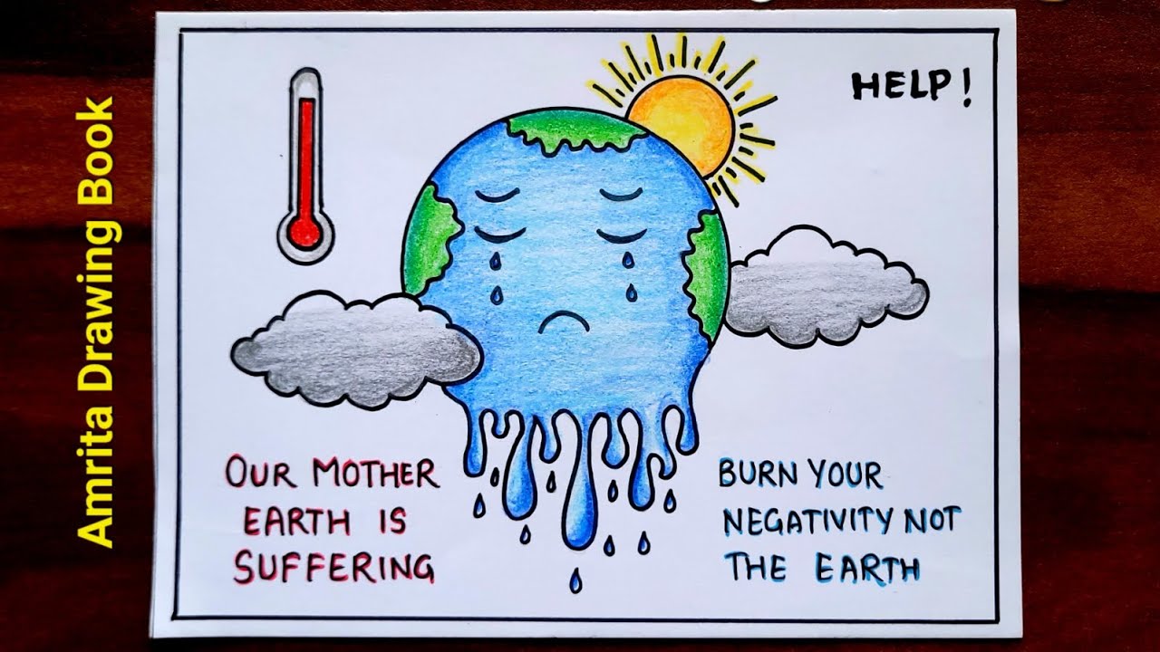 Global Warming Drawing Stop Global Warming Drawing Easy 51 Off