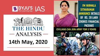 'The Hindu' Analysis for 14th May, 2020. (Current Affairs for UPSC/IAS)