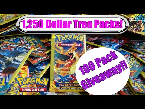 1,250 Dollar Tree Pokemon Packs! 100 pack GIVEAWAY!! Pokemon TCG Cards Unboxing 1,250 Dollar Tree Pokemon Packs! 100 pack GIVEAWAY!! Pokemon TCG Cards Unboxing