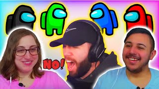 Sidemen - AMONG US BUT THE LOBBY HAS ZERO IQ | Eli and Jaclyn REACTION!!