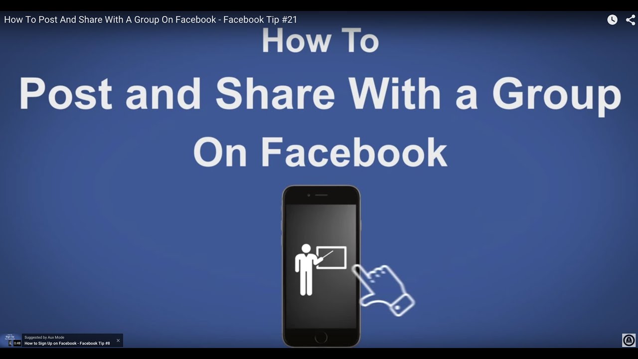 How To Post And Share With A Group On Facebook - Facebook Tip #21 - YouTube