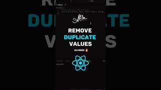 How to remove duplicates from an array - Hindi JavaScript Tutorial #javascript #reactjs