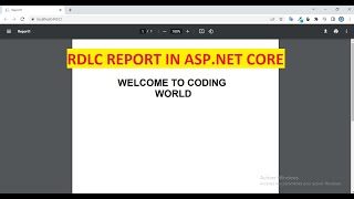 Create RDLC Report in ASP.NET Core application