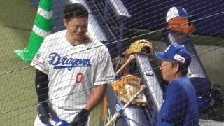 細川成也　立浪監督に呼ばれ慌てて駆け寄る　中日ドラゴンズ秋季キャンプ　2023/11/05