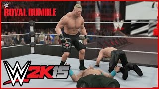 WWE Royal Rumble 2015: Brock Lesnar vs. John Cena vs. Seth Rollins (WWE World Title Match)