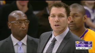Luke Walton has been ejected for arguing a call.
