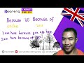 1 minute eng สู่ขิต i การใช้ because vs because of