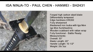 IGA NINJA TO - PAUL CHEN SWORD - HANWEI - SH2431