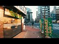 cycling tour in tokyo old town ningyocho suitengu hamacho 4k