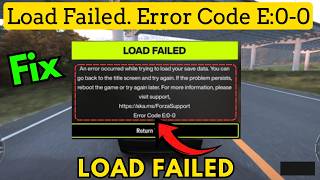 Forza horizon 6 load failed an error occurred while trying to load your save data code E0-0