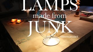 How to Make Lamps from "Junk" and other Upcycled Stuff