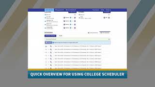 Quick overview for using College Scheduler