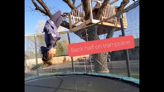 Back half twist on trampoline | How to video!