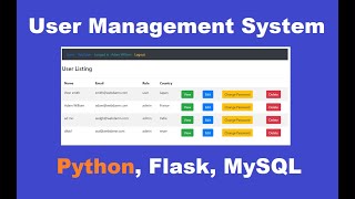 User Management System with Python, Flask & MySQL | Python Project