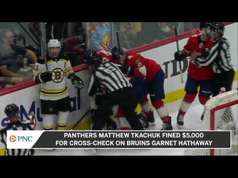 Matthew Tkachuck Fined $5,000 For Cross-Checking Bruins' Garnet ...