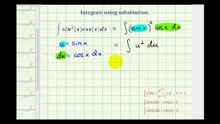 Ex 8:  Integration Using Substitution Involving Trig Functions
