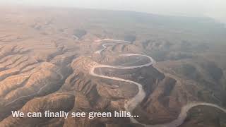 Landing approach to Salalah airport