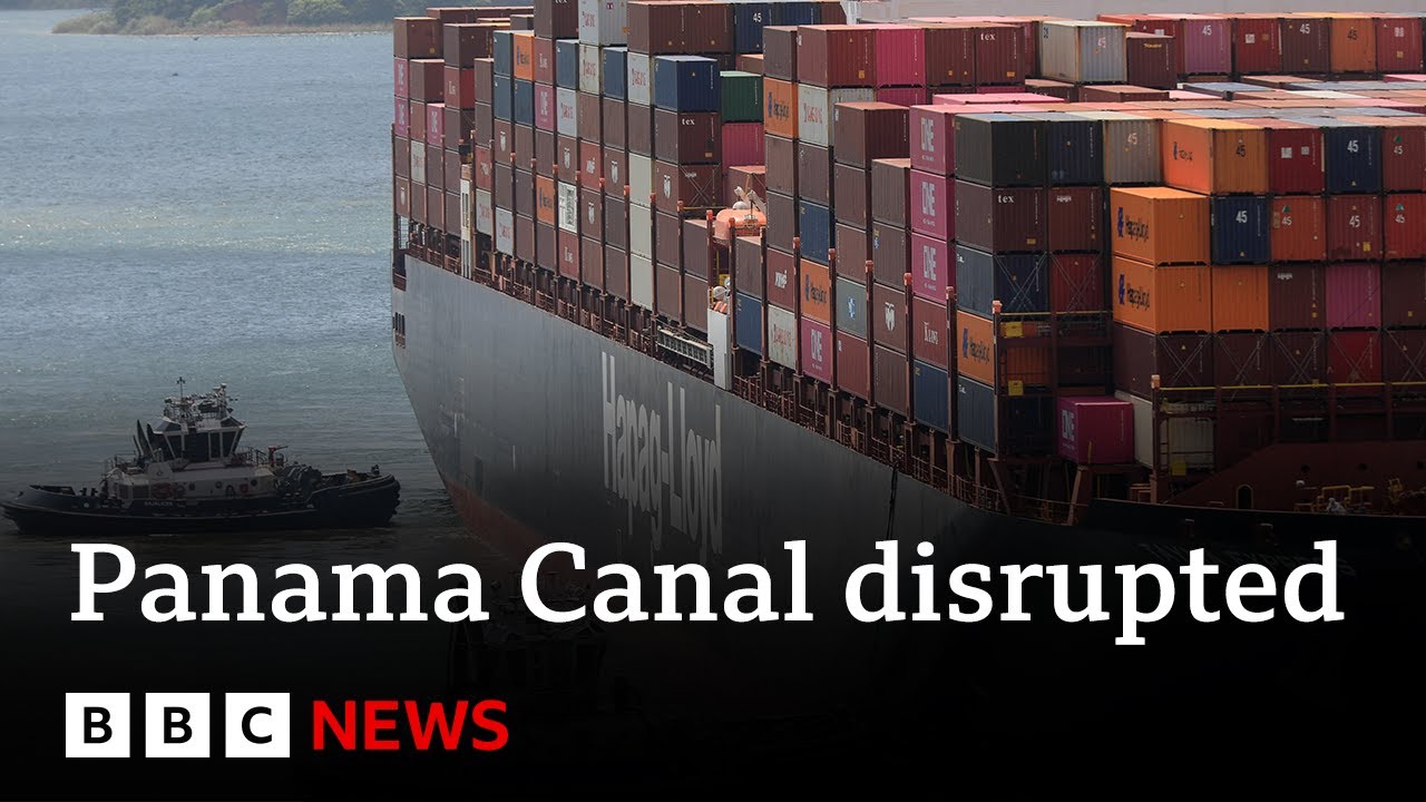 Panama Canal Suffering Major Disruption Bbc News Youtube