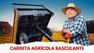 Carreta Agrícola Basculante de Aço 2 toneladas com travas de pressão