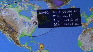 Tracking and listening to AO-91 Amateur radio satellite VHF 2 meter repeater