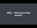 SQL : Netezza Sql query