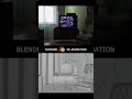 Blender 3D Animation Oldschool vintage room look VCR TV #shorts