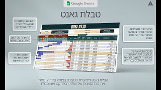 הדרכת חבילת ניהול פרויקטים - 05 טבלת גאנט מקצועית