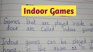 10 Lines on Indoor Games / Essay on Indoor Games in english / Few Lines on Indoor Games