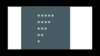 Inverted Right Angle Triangle Star Pattern using java || pattern using java