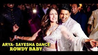 Arya - Sayesha Dance For Rowdy Baby Song At Marriage (Nikah) Function | Arya - Sayyeshaa Dance Video