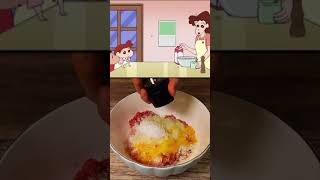 Shin chan anime cooking in real life
