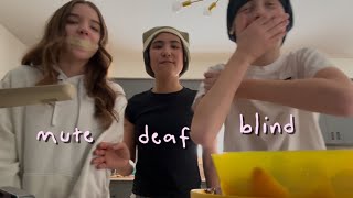 Mute, Deaf, Blind cooking challenge!!!😋😋​⁠