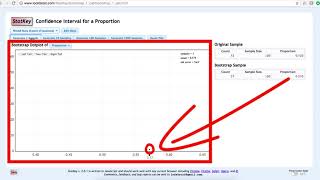 Example: Bootstrap Dist. Proportion Peanuts using StatKey
