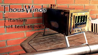 ThousWinds titanium hot tent stove. After first burn. Did it survive? [English Subtitles]