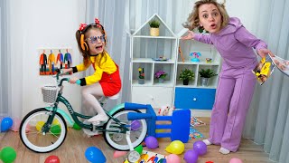 Best new videos Eva and mom show how not to behave - good and bad habits | Eva Bravo English