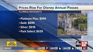 Walt Disney World raises prices for annual passes