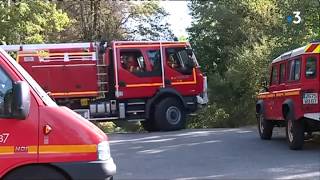 Gros feu de forêt dans les Monts d'Ambazac en Haute-Vienne