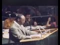 siad barre speaking in un meeting about colonialism racism and south african apartheid.