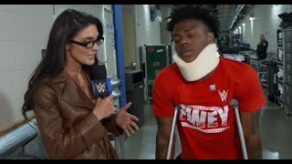 IShowSpeed in a Neck Brace and Crutches after his Royal Rumble Debut