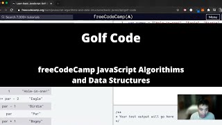 Golf Code (Basic JavaScript) freeCodeCamp tutorial
