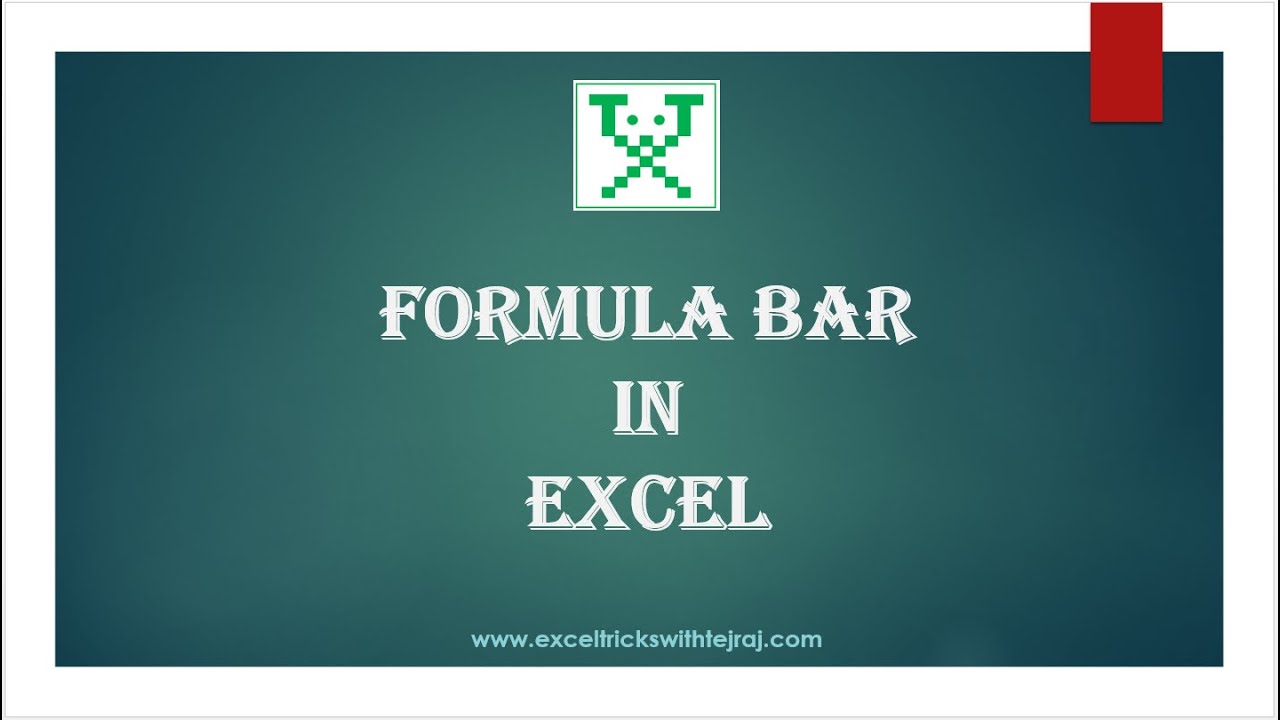 Formula Bar In Excel - YouTube