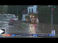 Water main break floods streets, traps motorists in Hollywood Hills