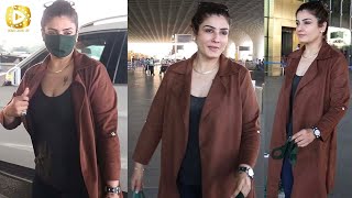 Raveena Tandon Purposely Flaunts Her Huge Cleavage In Black Transparent Top With Oversize Coat