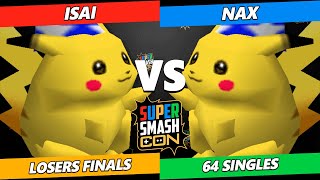 SSC 2022 Losers Finals - Isai (Pikachu) Vs. Nax (Pikachu) Smash 64 Tournament